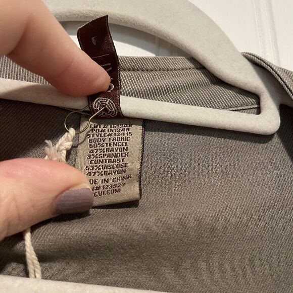 XCVI Twill Slade Vest Taupe Tencel Draped Lagenlook NEW Size Large - Picture 8 of 10